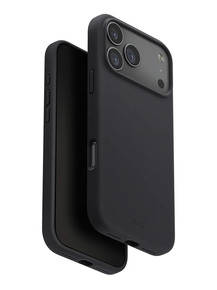 Фото Чехол Uniq Lino MagSafe для iPhone 17 Pro, черный На фото изображено Чехол Uniq Lino MagSafe для iPhone 17 Pro, черный