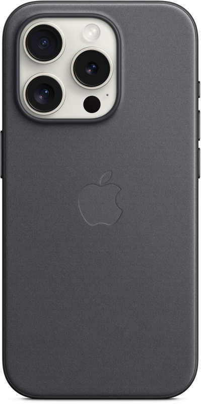 Чехол Apple MagSafe FineWoven для iPhone 15 Pro, Чёрный
