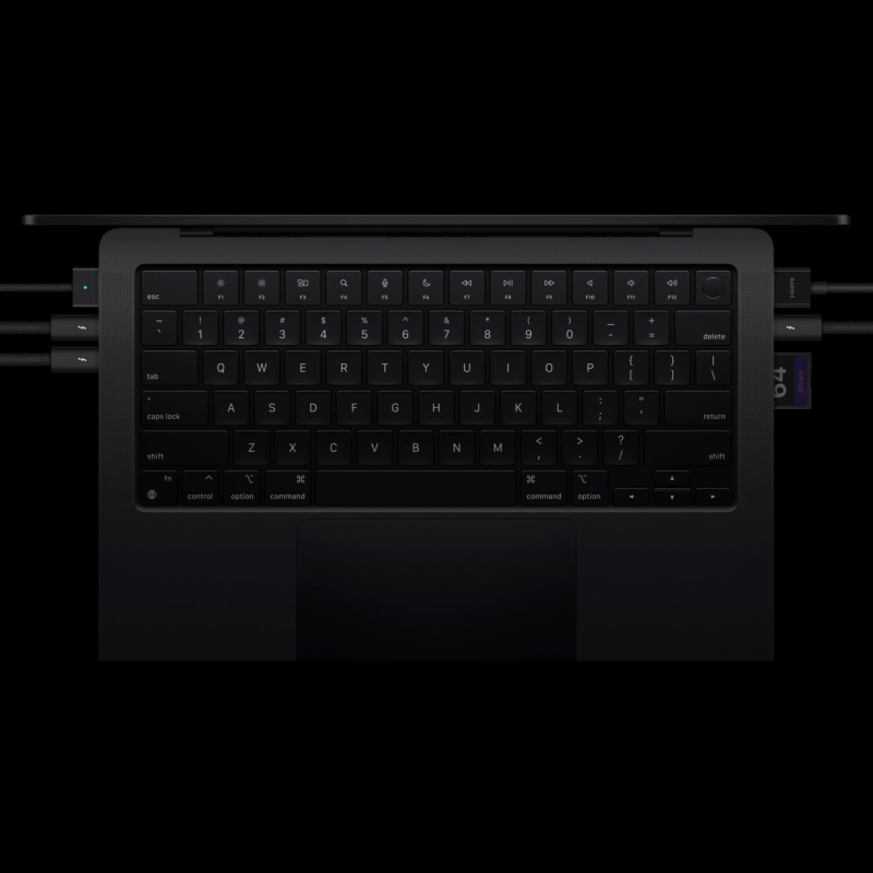 Apple MacBook Pro 14" (M4 Pro, 12C / 16C, 2024) 24 ГБ, 512 ГБ SSD, чёрный космос