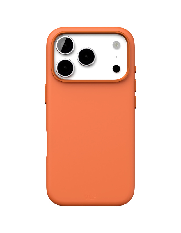 Фото Чехол защитный VLP Aster Pro Case с MagSafe для iPhone 17 Pro, оранжевый На фото изображено Чехол защитный VLP Aster Pro Case с MagSafe для iPhone 17 Pro, оранжевый