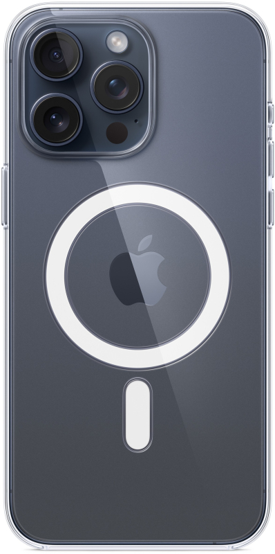 Чехол Apple MagSafe для iPhone 15 Pro Max, прозрачный