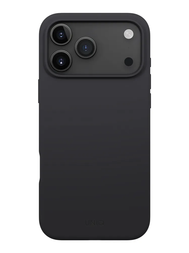 Фото Чехол Uniq Lino MagSafe для iPhone 17 Pro, черный На фото изображено Чехол Uniq Lino MagSafe для iPhone 17 Pro, черный