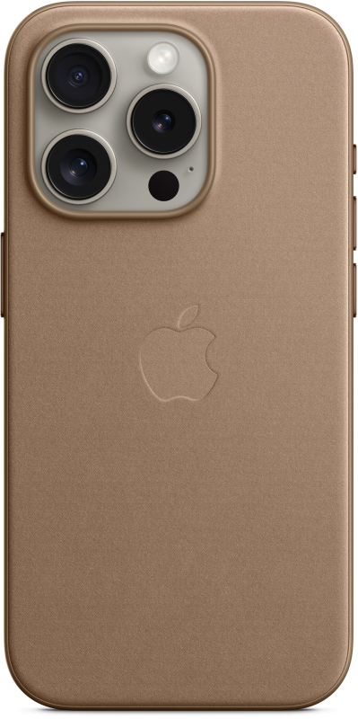 Чехол Apple MagSafe FineWoven для iPhone 15 Pro, Серо-коричневый