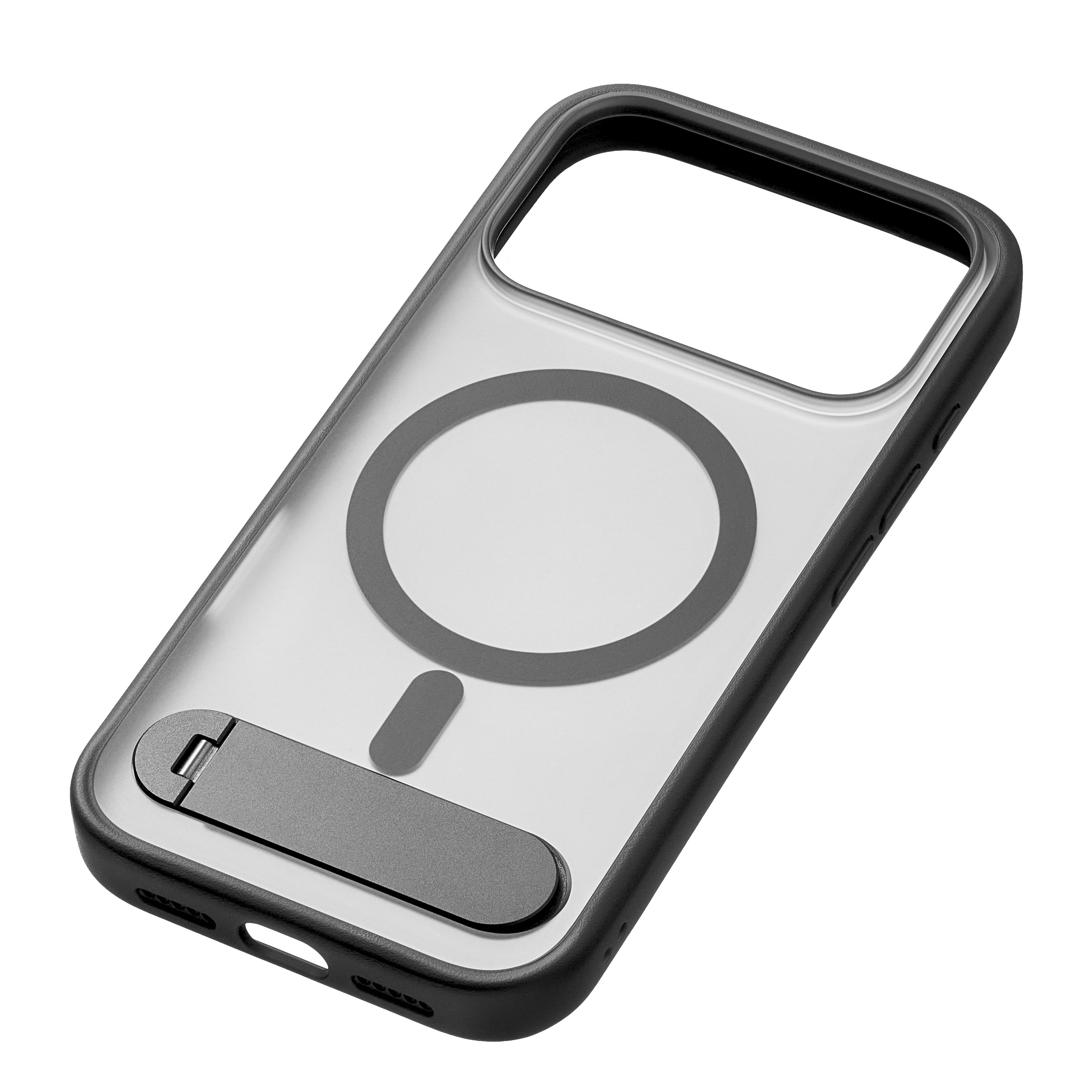 Фото Чехол защитный uBear Stand 360° Mag Case для iPhone 17 Pro, черный На фото изображено Чехол защитный uBear Stand 360° Mag Case для iPhone 17 Pro, черный