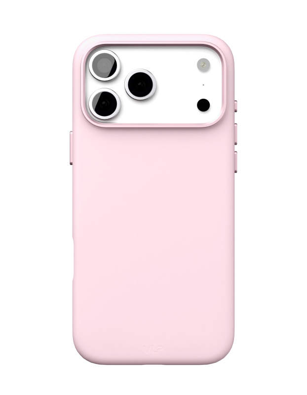 На фото изображено Чехол защитный VLP Aster Pro Case с MagSafe для iPhone 17 Pro Max, розовый
