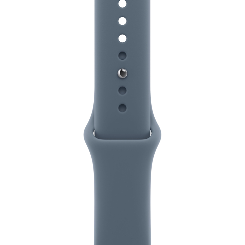 На фото изображено Apple Watch Series 11, 46 мм, корпус из алюминия цвета «Серый космос», спортивный ремешок, размер M/L