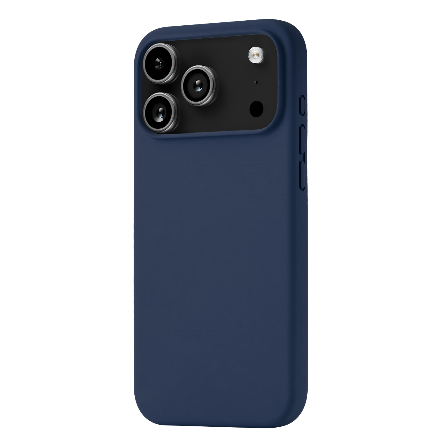 На фото изображено Чехол защитный uBear Touch Mag Case для iPhone 17 Pro Max, MagSafe, темно-синий