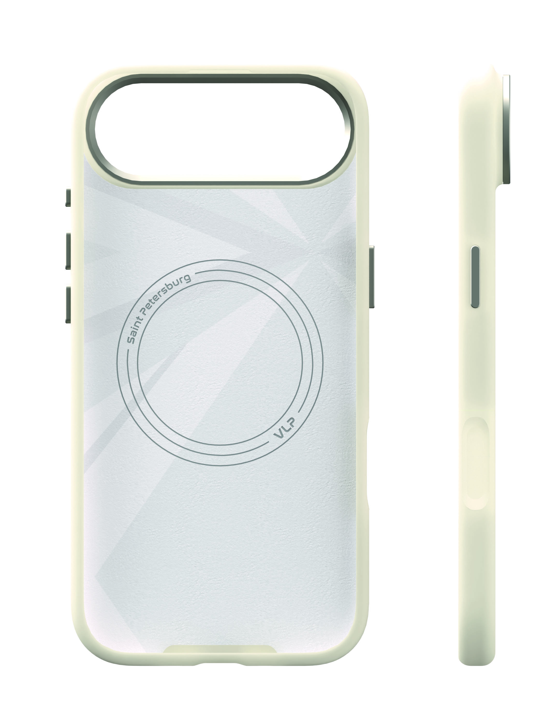 На фото изображено Чехол защитный VLP Aster Pro Case с MagSafe для iPhone 17 Air, белый