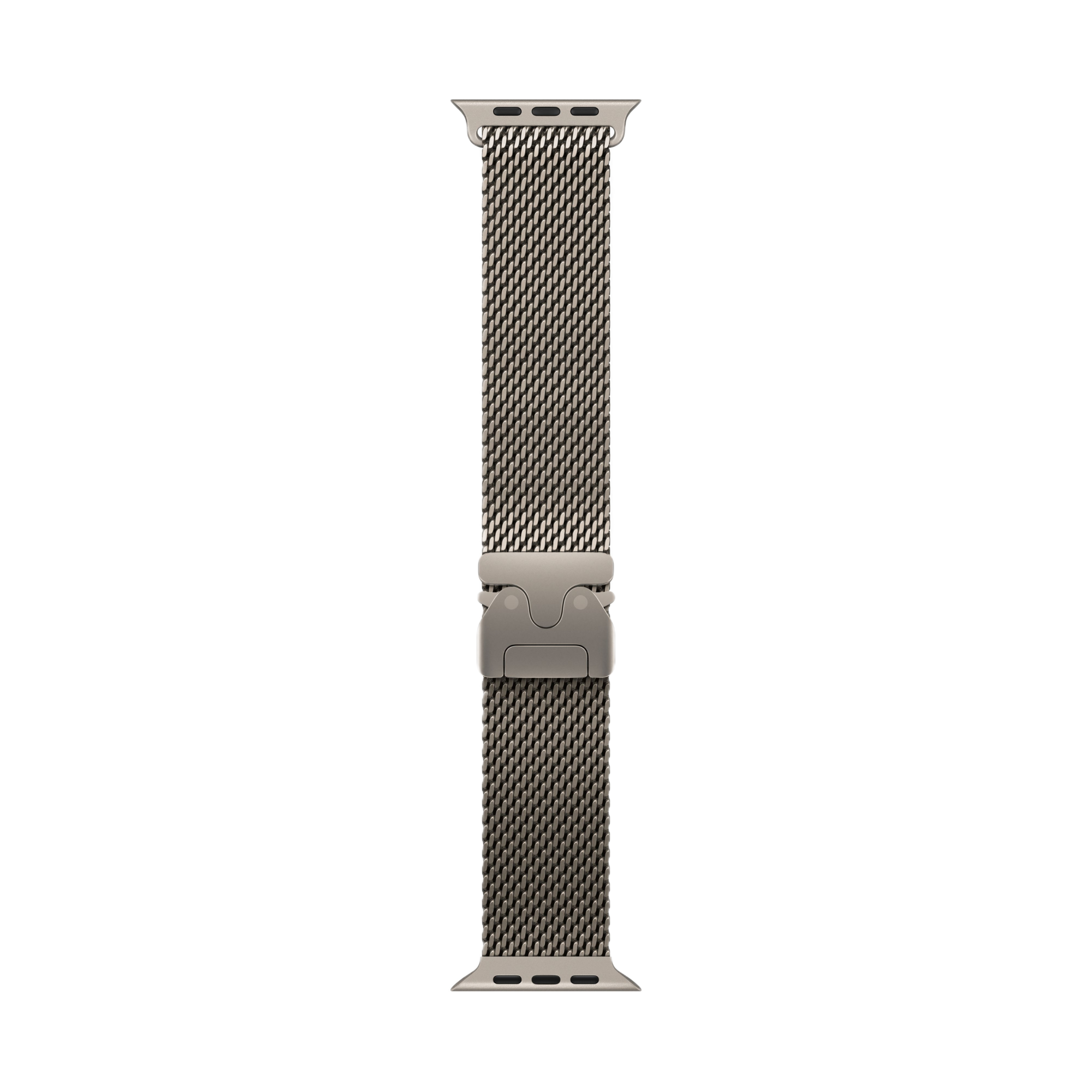 На фото изображено Apple Watch Ultra 3 GPS + Cellular, 49 мм, корпус из натурального титана, ремешок Milanese цвета «натуральный титан», размер L