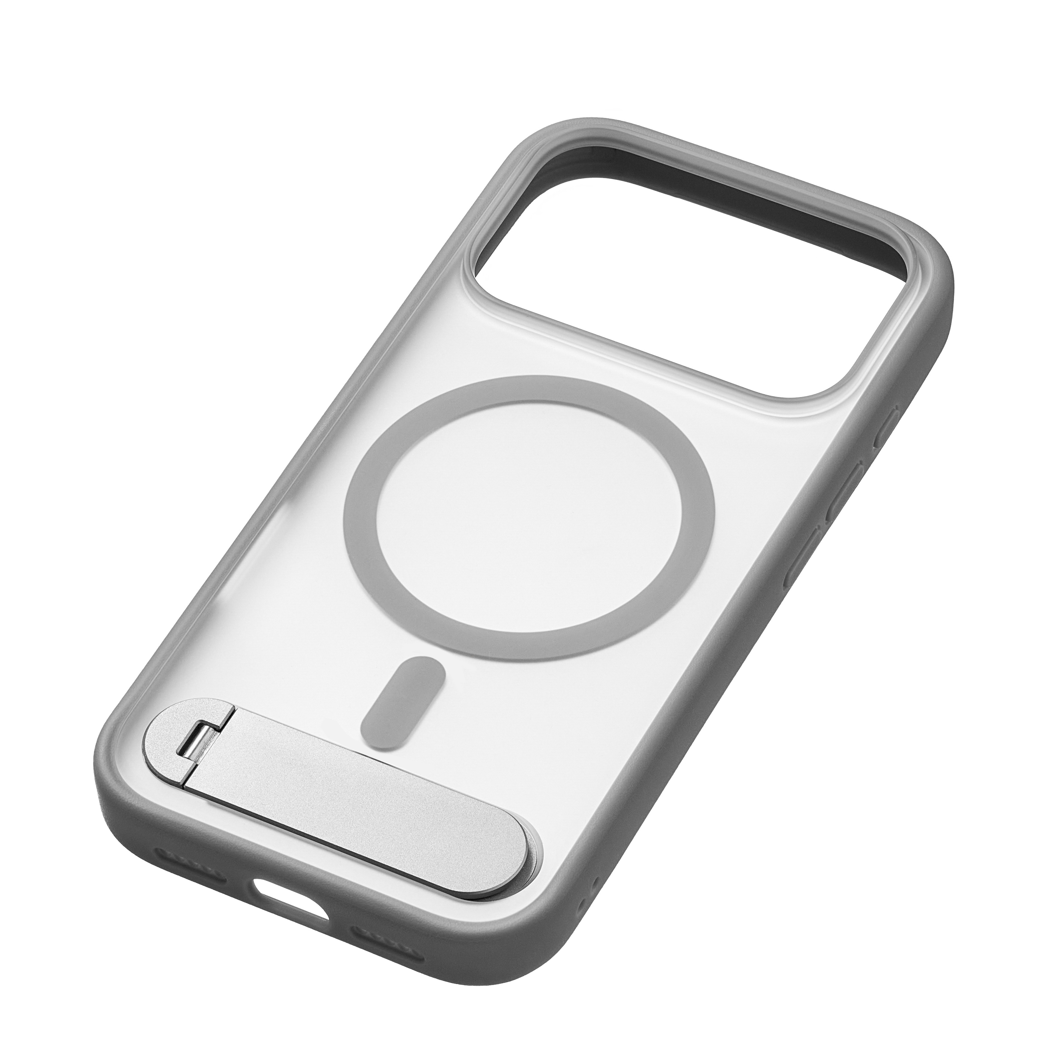 Фото Чехол защитный uBear Stand 360° Mag Case для iPhone 17 Pro, серый На фото изображено Чехол защитный uBear Stand 360° Mag Case для iPhone 17 Pro, серый