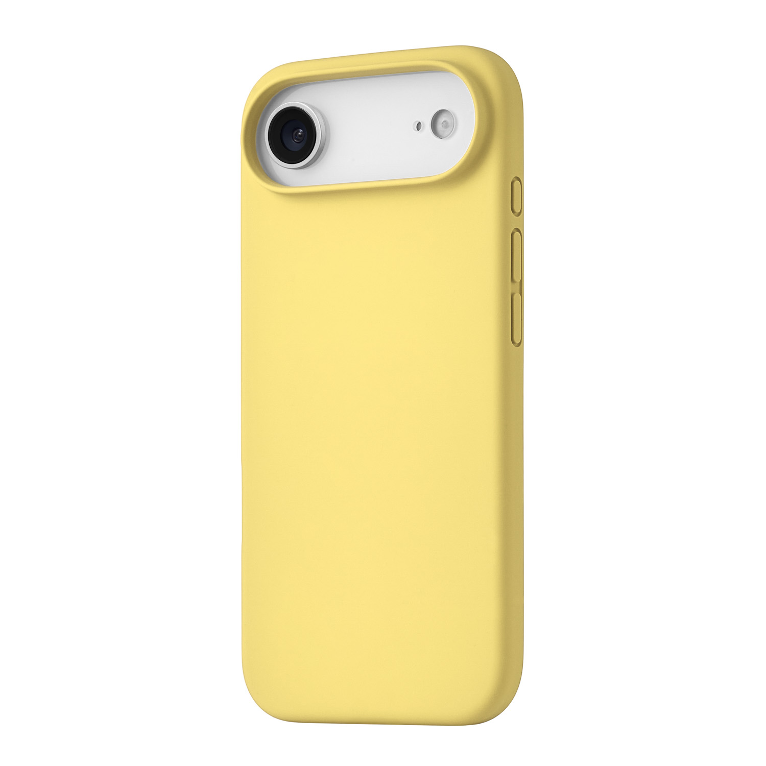 На фото изображено Чехол защитный uBear Touch Mag Case для iPhone 17 Air, MagSafe, светло-жёлтый