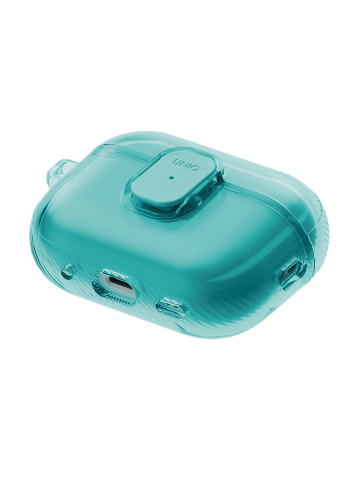 Фото Чехол Uniq Glase PRO TPU для AirPods Pro 3, Teal На фото изображено Чехол Uniq Glase PRO TPU для AirPods Pro 3, Teal