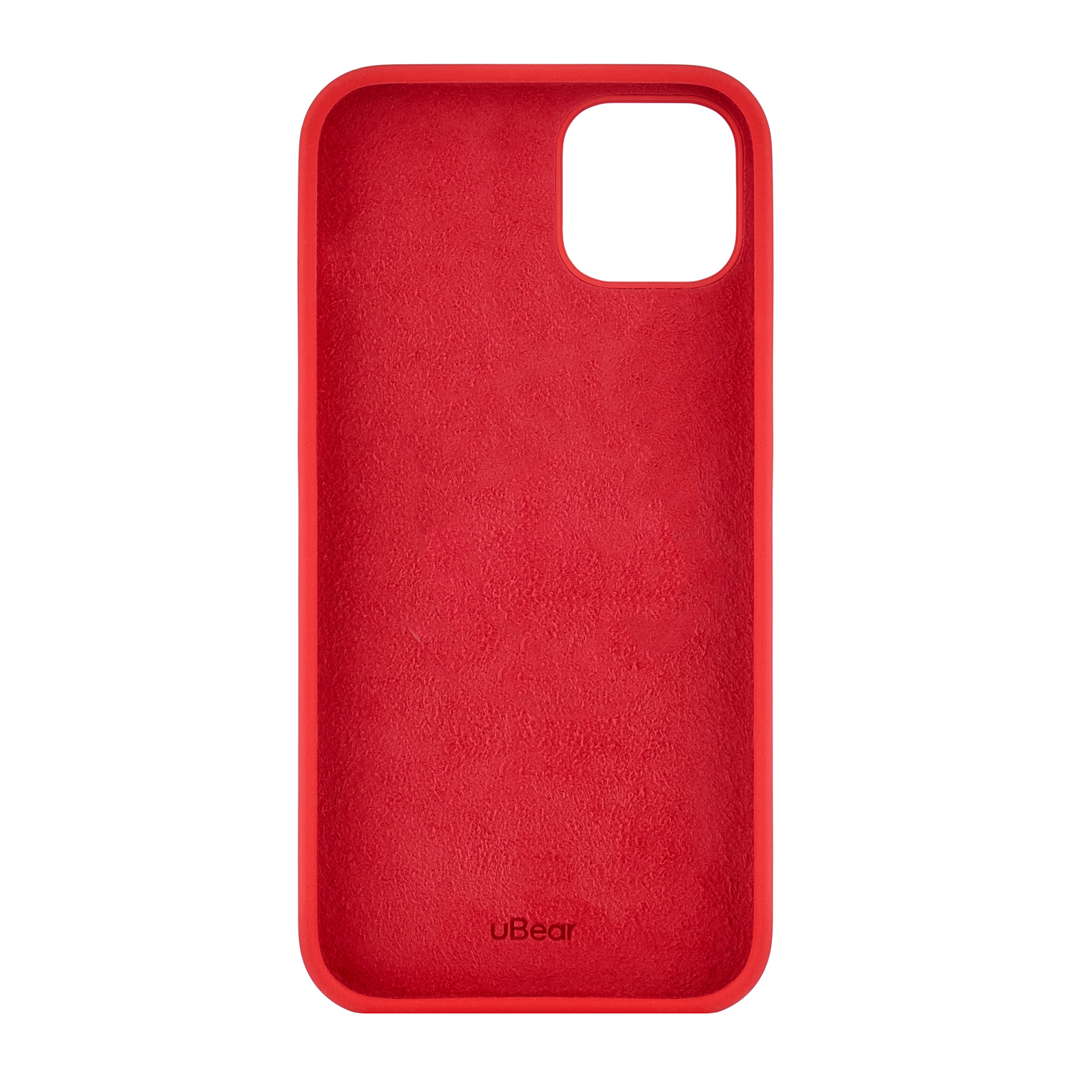 На фото изображено Чехол защитный uBear Touch Case для iPhone 14 Plus, силикон, софт-тач, красный