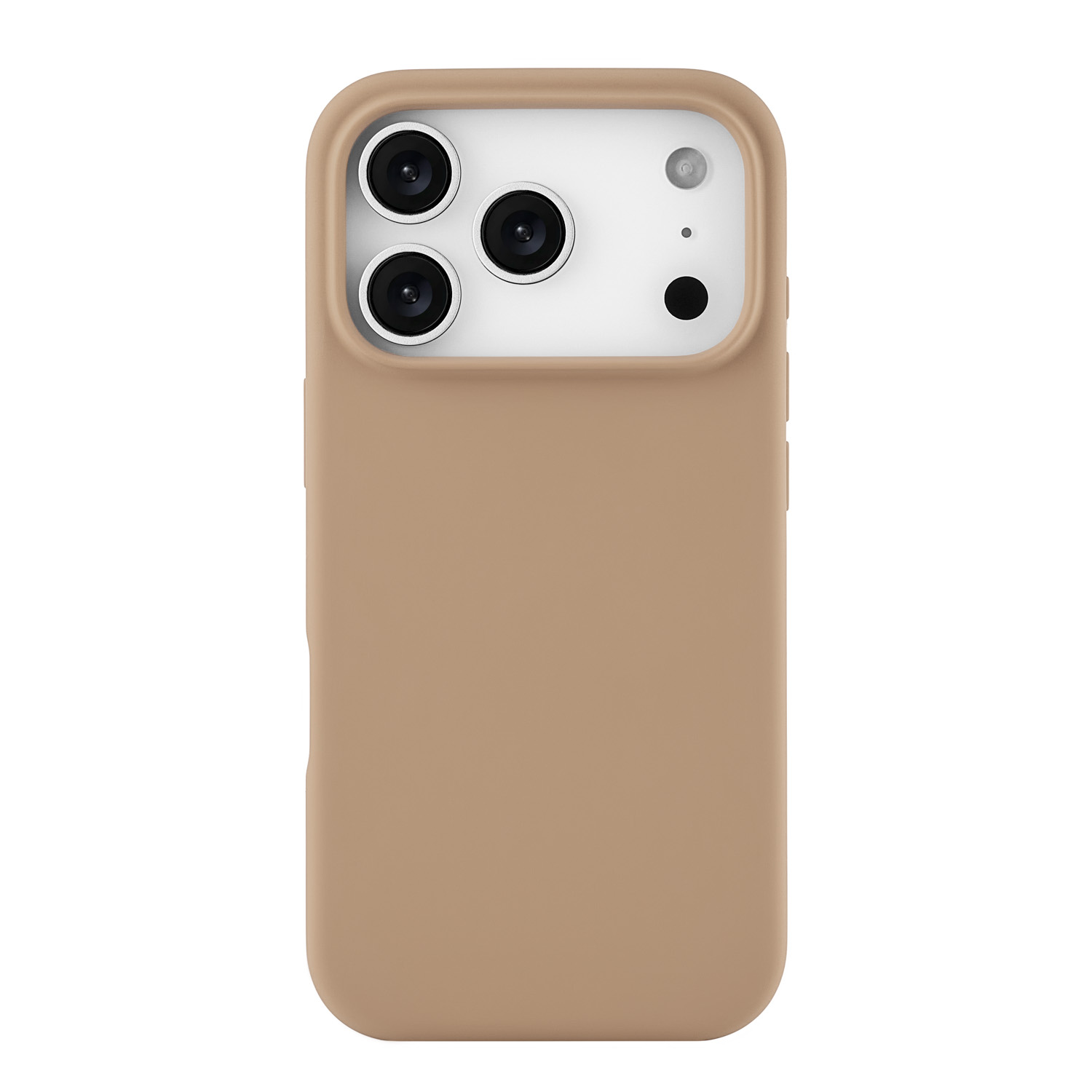На фото изображено Чехол защитный uBear Touch Mag Case для iPhone 17 Pro, MagSafe, латте