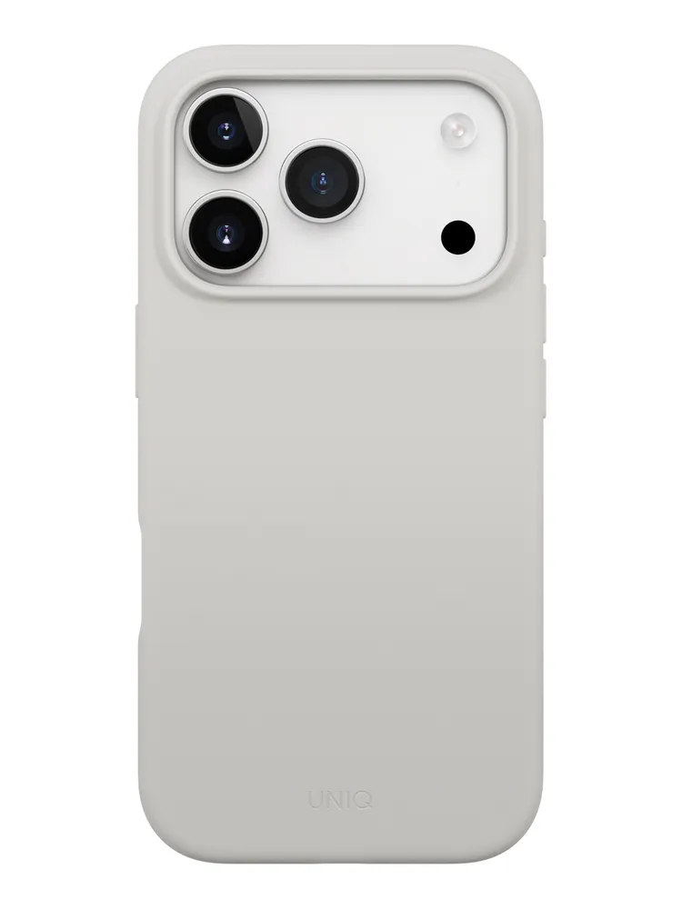 Фото Чехол Uniq Lino MagSafe для iPhone 17 Pro, серый На фото изображено Чехол Uniq Lino MagSafe для iPhone 17 Pro, серый