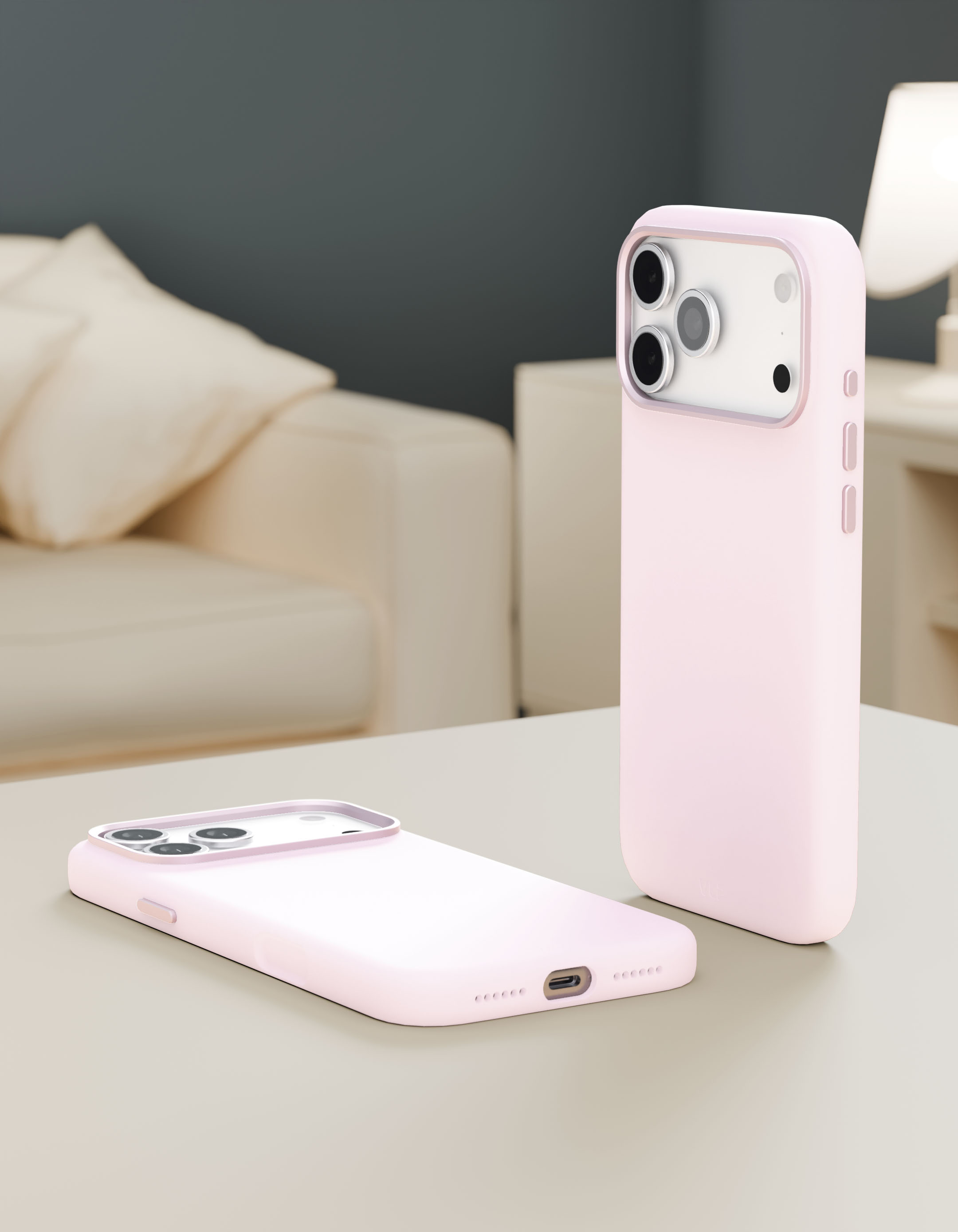 На фото изображено Чехол защитный VLP Aster Pro Case с MagSafe для iPhone 17 Pro Max, розовый