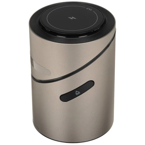 Беспроводное зарядное устройство Tower Power 3 в 1, натуральный титан Беспроводное зарядное устройство Tower Power 3 в 1, натуральный титан