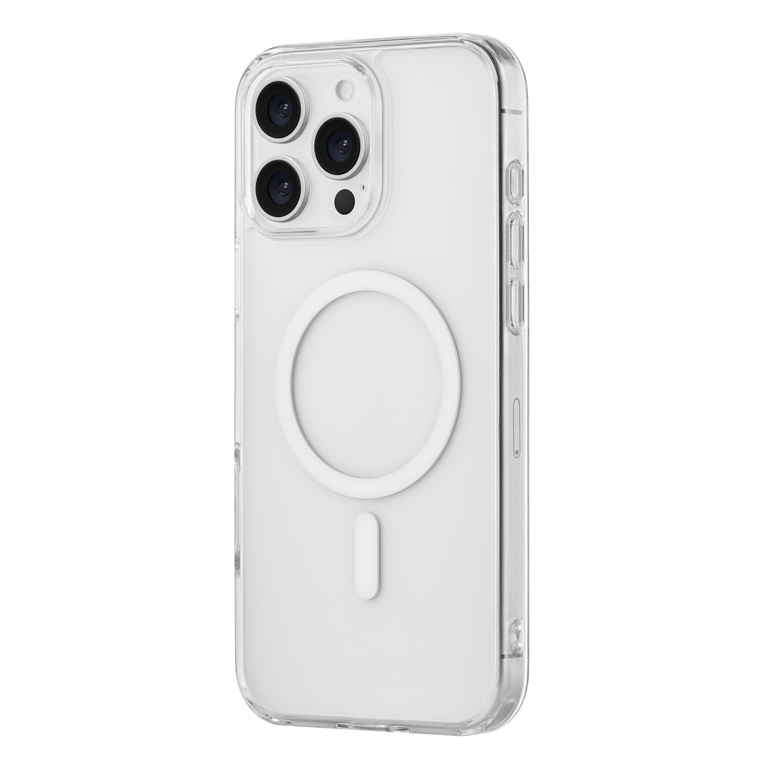 На фото изображено Чехол защитный uBear Real Mag Case для iPhone 16 Pro Max, прозрачный