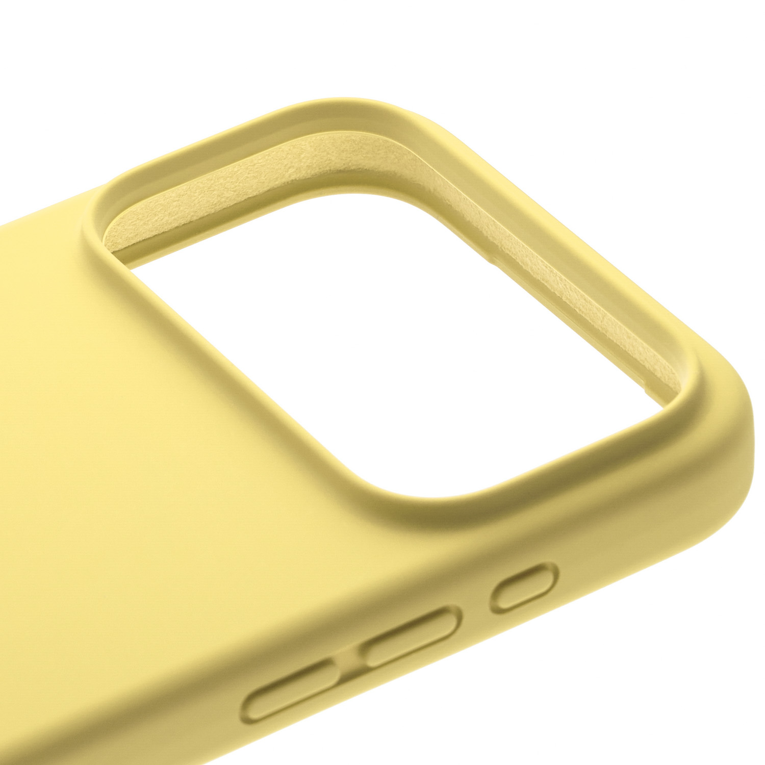 На фото изображено Чехол защитный uBear Touch Mag Case для iPhone 17 Pro Max, MagSafe, светло-жёлтый