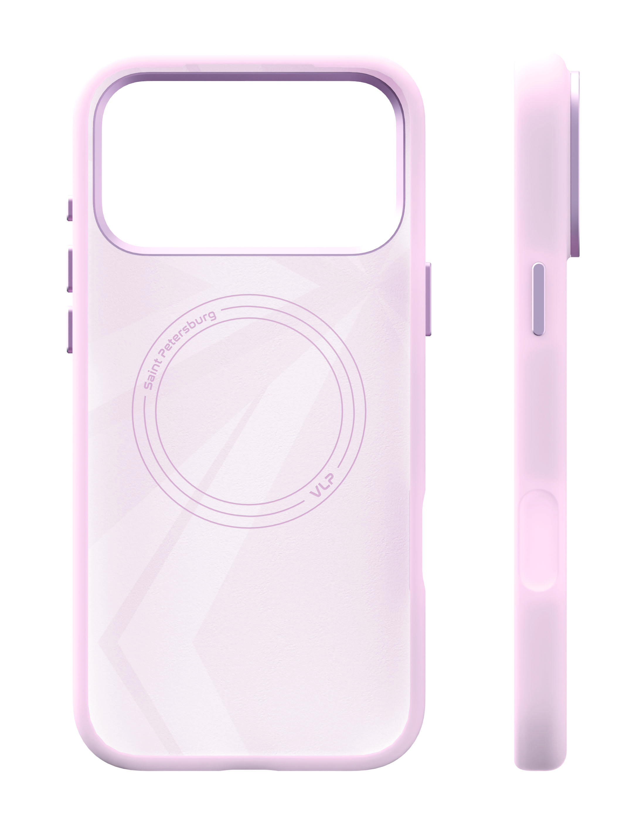 На фото изображено Чехол защитный VLP Aster Pro Case с MagSafe для iPhone 17 Pro Max, розовый