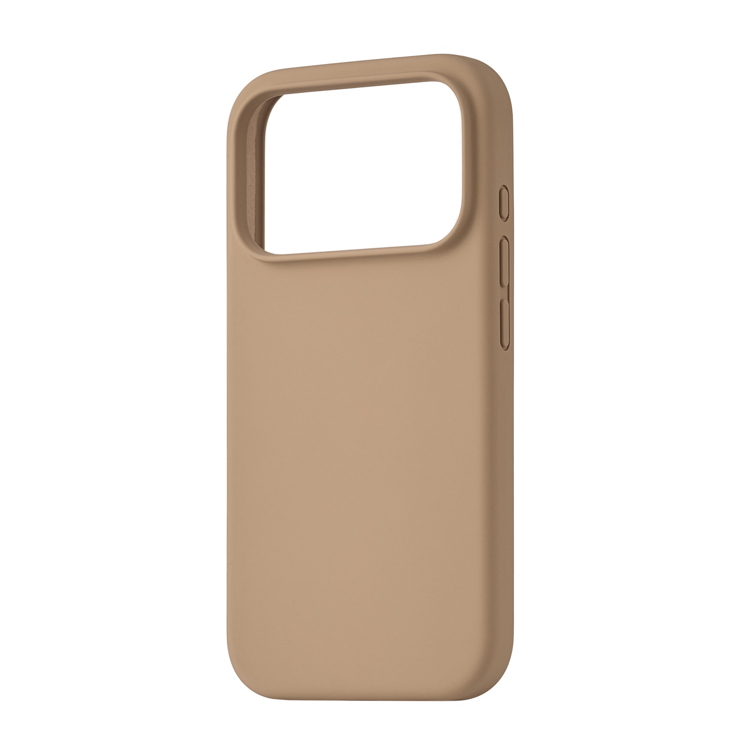 На фото изображено Чехол защитный uBear Touch Mag Case для iPhone 17 Pro, MagSafe, латте