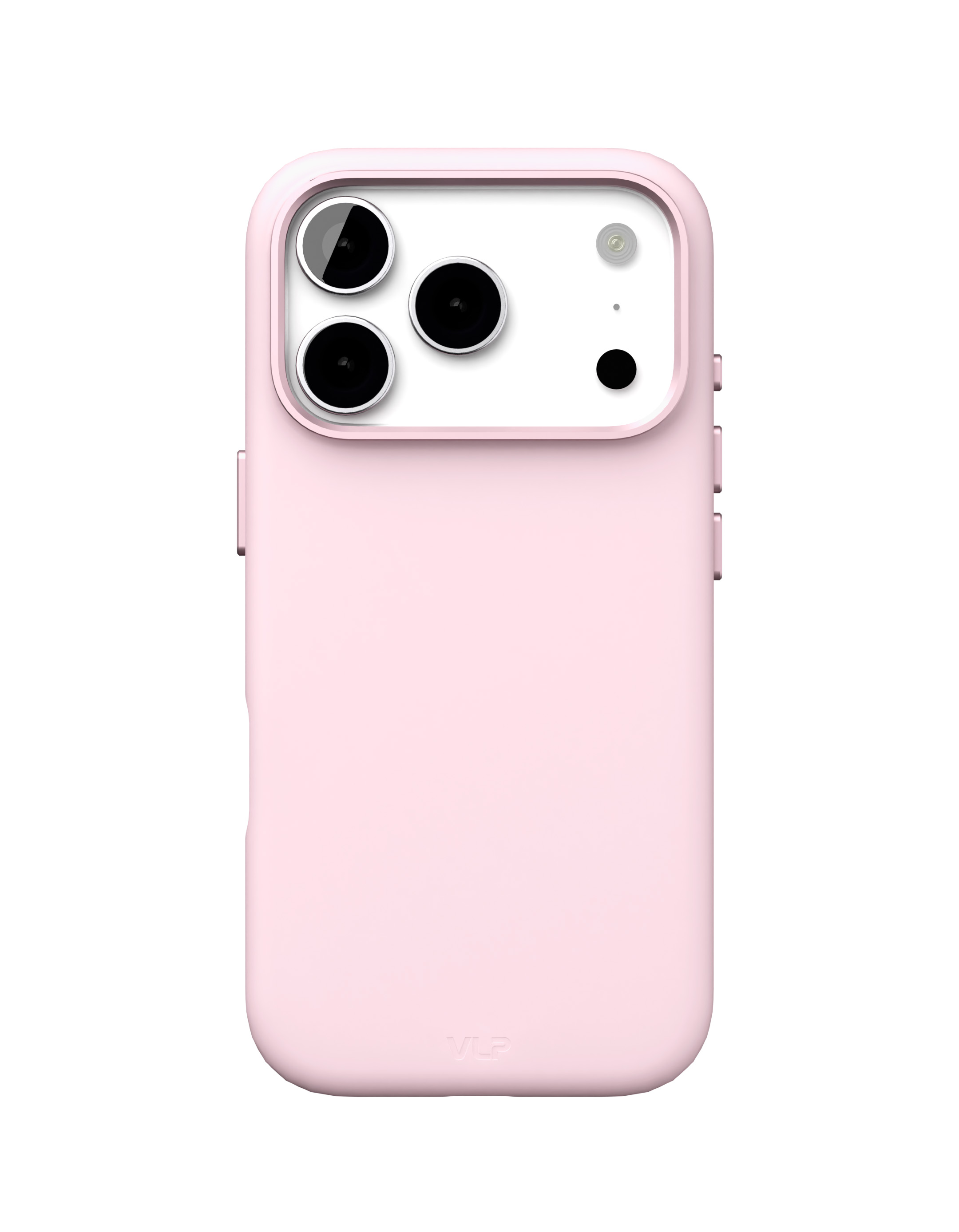 На фото изображено Чехол защитный VLP Aster Pro Case с MagSafe для iPhone 17 Pro, розовый