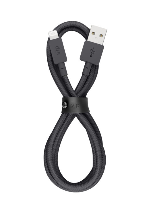 Кабель VLP Nylon Cable USB-A/Lightning MFI, 1.2м, черный