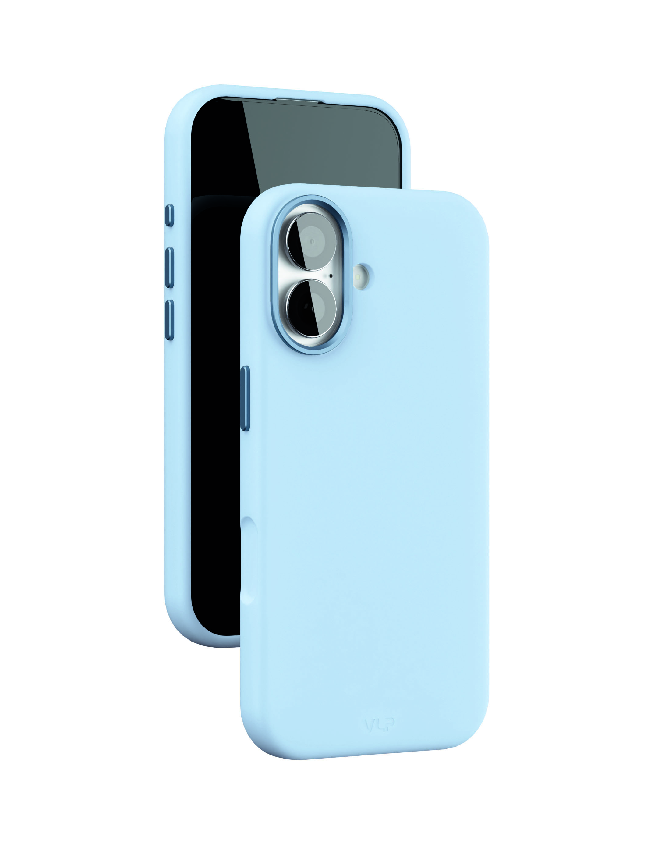 На фото изображено Чехол защитный VLP Aster Pro Case с MagSafe для iPhone 17, голубой
