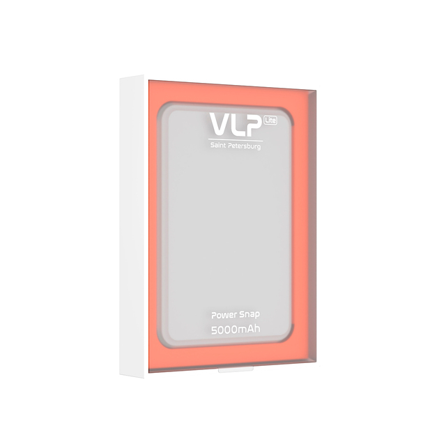 Фото Внешний аккумулятор VLP Power Snap 5000 mAh, белый На фото изображено Внешний аккумулятор VLP Power Snap 5000 mAh, белый
