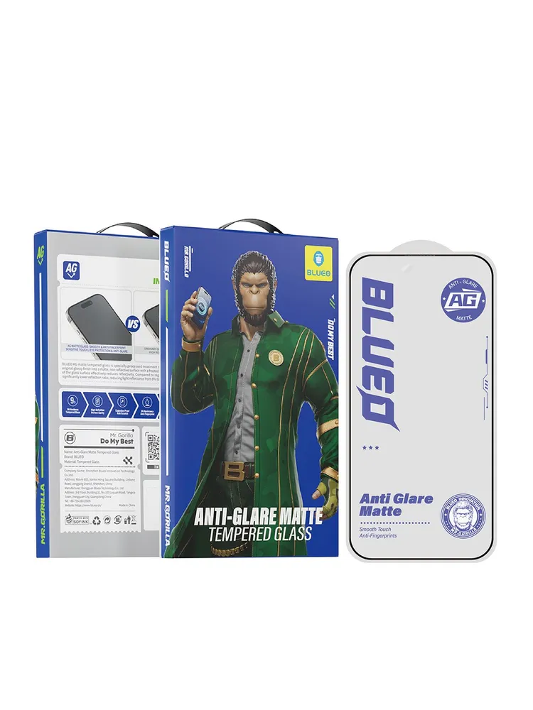 На фото изображено Защитное стекло BlueO для iPhone 17 Pro Max/16 Pro Max, матовое