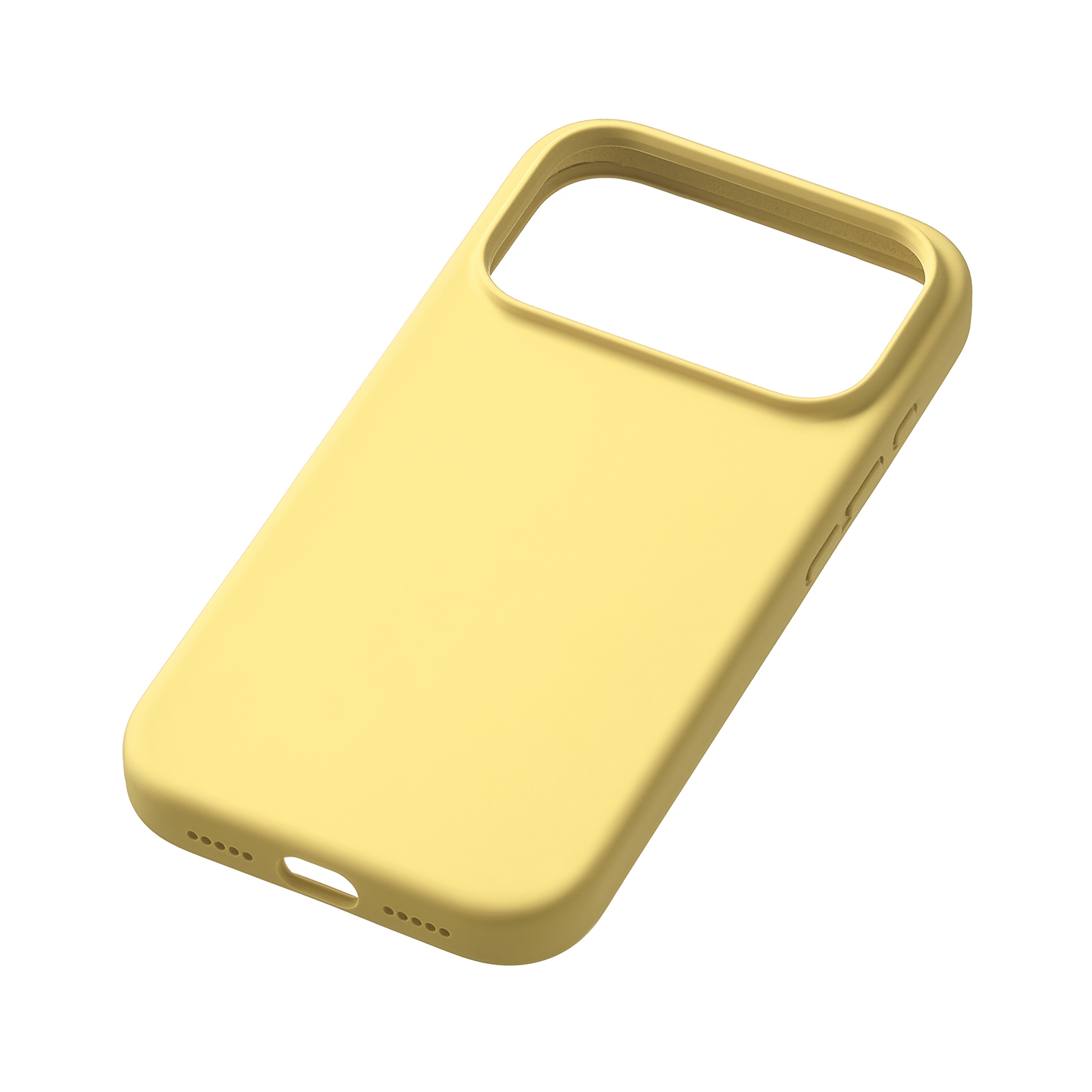 На фото изображено Чехол защитный uBear Touch Mag Case для iPhone 17 Pro, MagSafe, светло-жёлтый