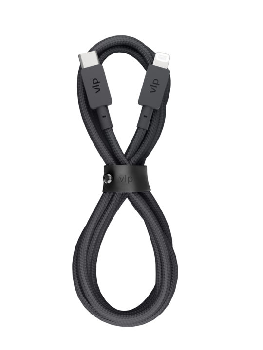 Кабель VLP Nylon Cable USB-C/Lightning MFI, 1.2м, черный