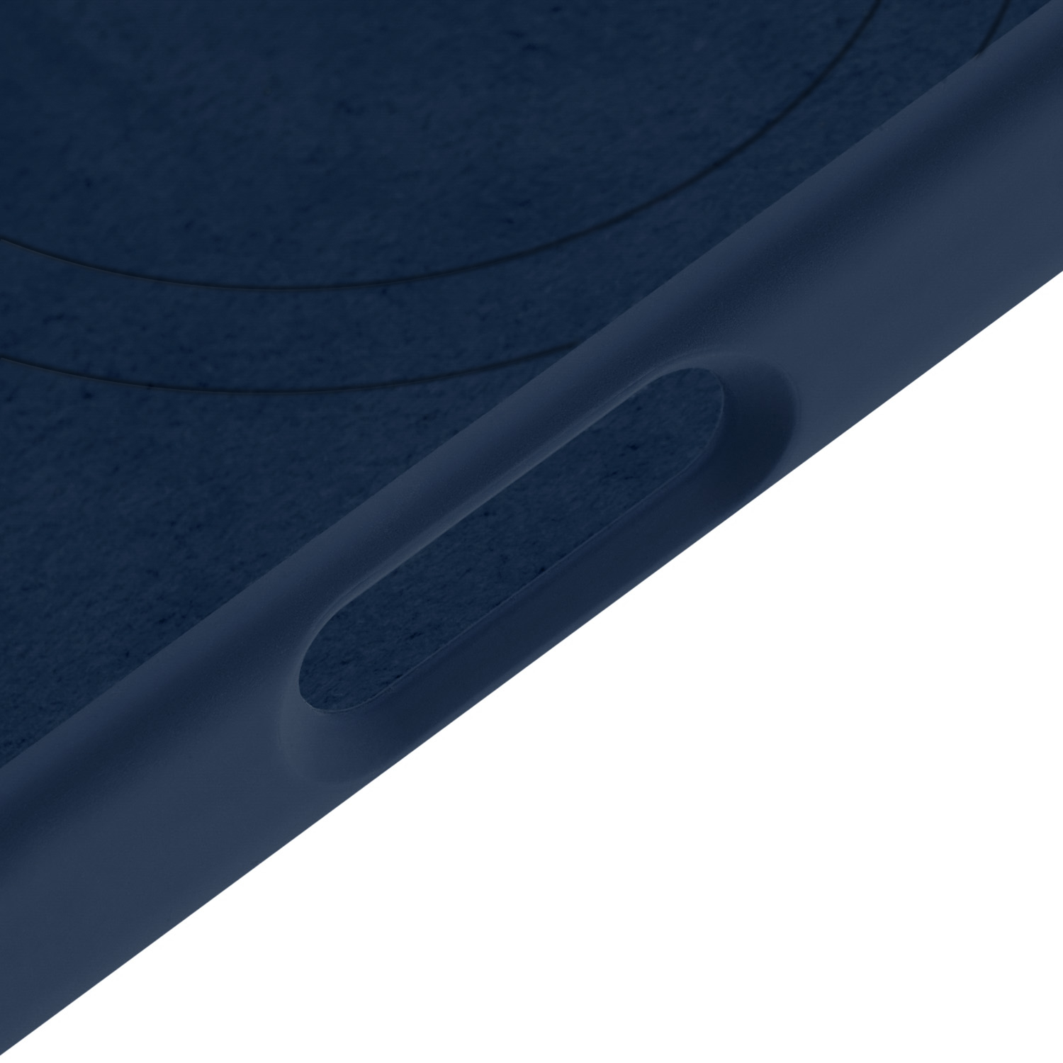 На фото изображено Чехол защитный uBear Touch Mag Case для iPhone 17 Pro Max, MagSafe, темно-синий