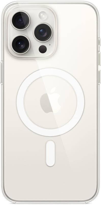 Чехол Apple MagSafe для iPhone 15 Pro Max, прозрачный