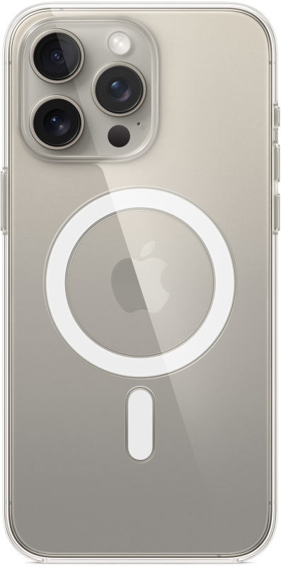 Чехол Apple MagSafe для iPhone 15 Pro Max, прозрачный