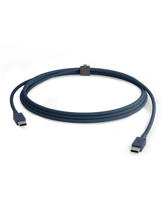 Кабель VLP Nylon Cable USB-C/USB-C, 1.2м, темно-синий