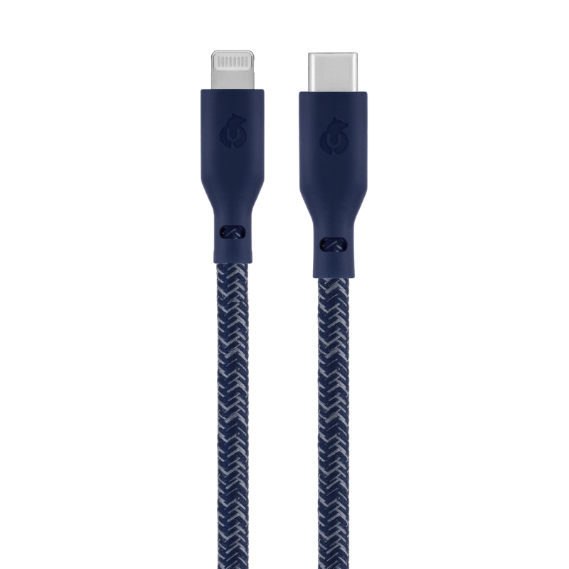 Зарядный кабель uBear Trend, USB-C/Lightning, 1,2м, синий