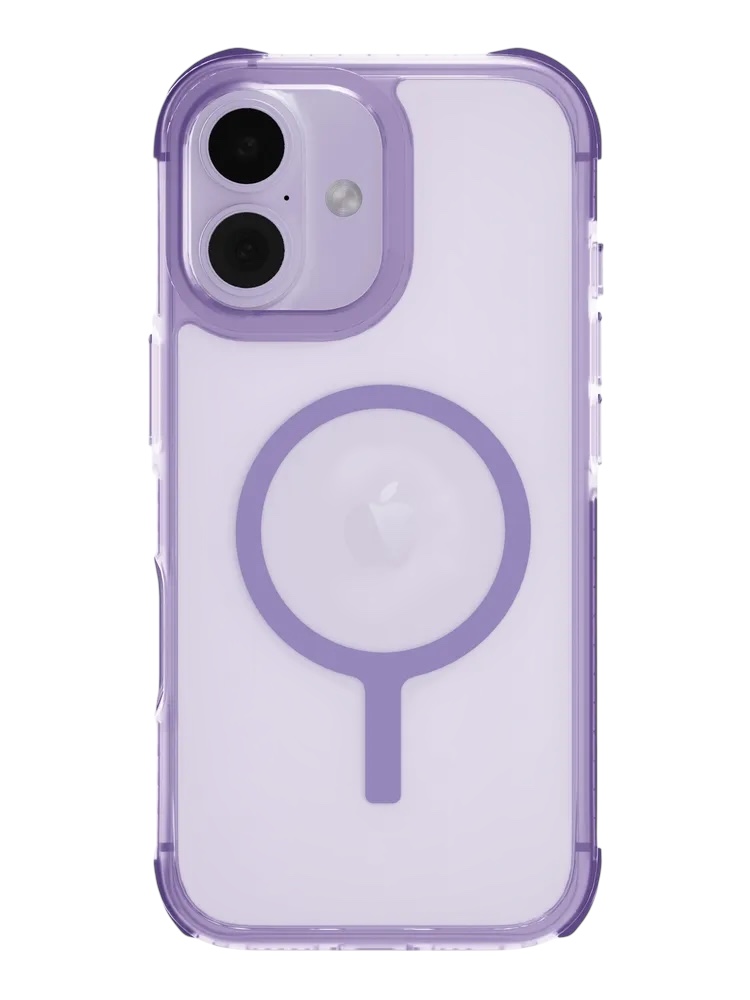 На фото изображено Чехол Uniq Combat MagSafe для iPhone 17, сиреневый
