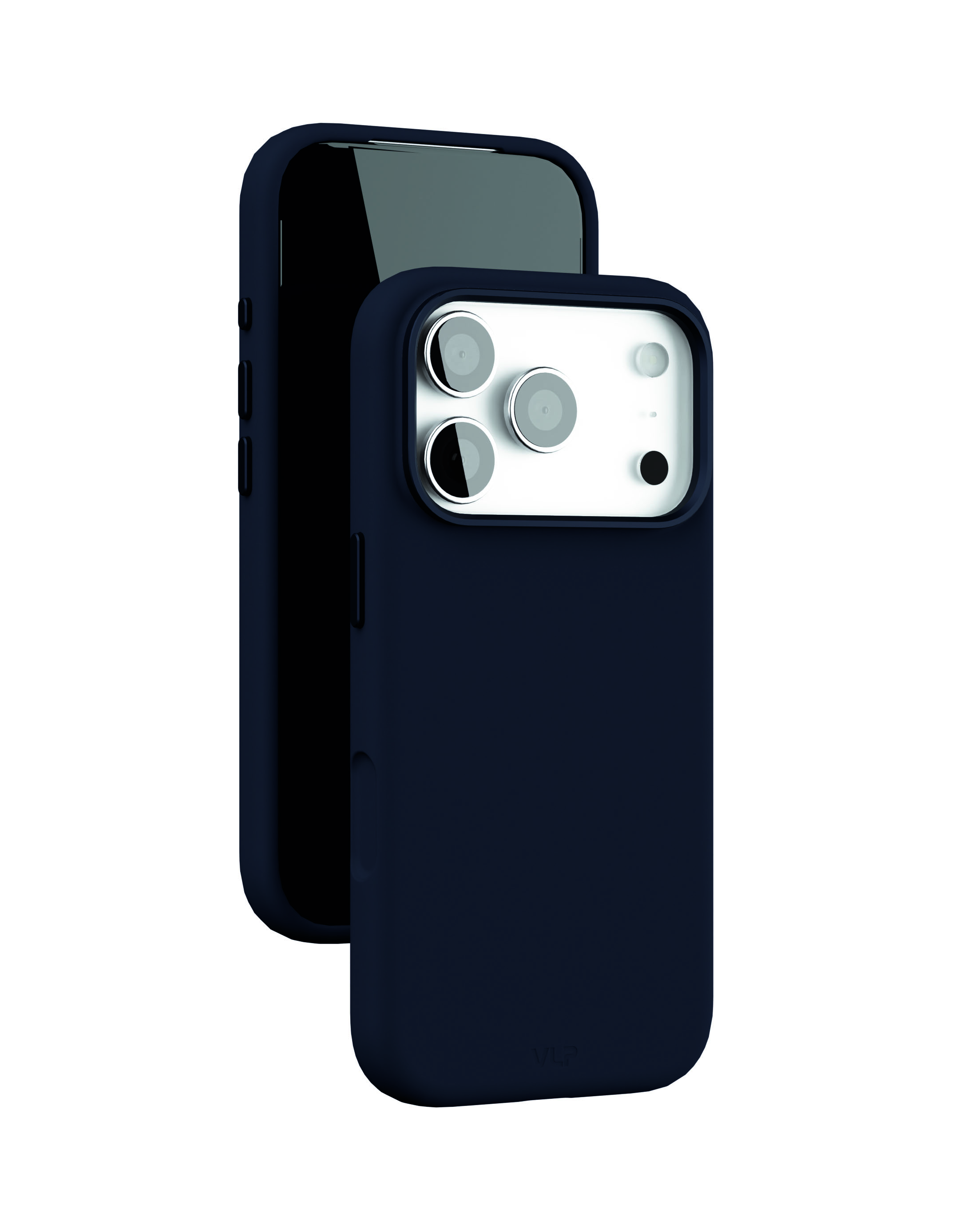 На фото изображено Чехол защитный VLP Aster Pro Case с MagSafe для iPhone 17 Pro Max, темно-синий