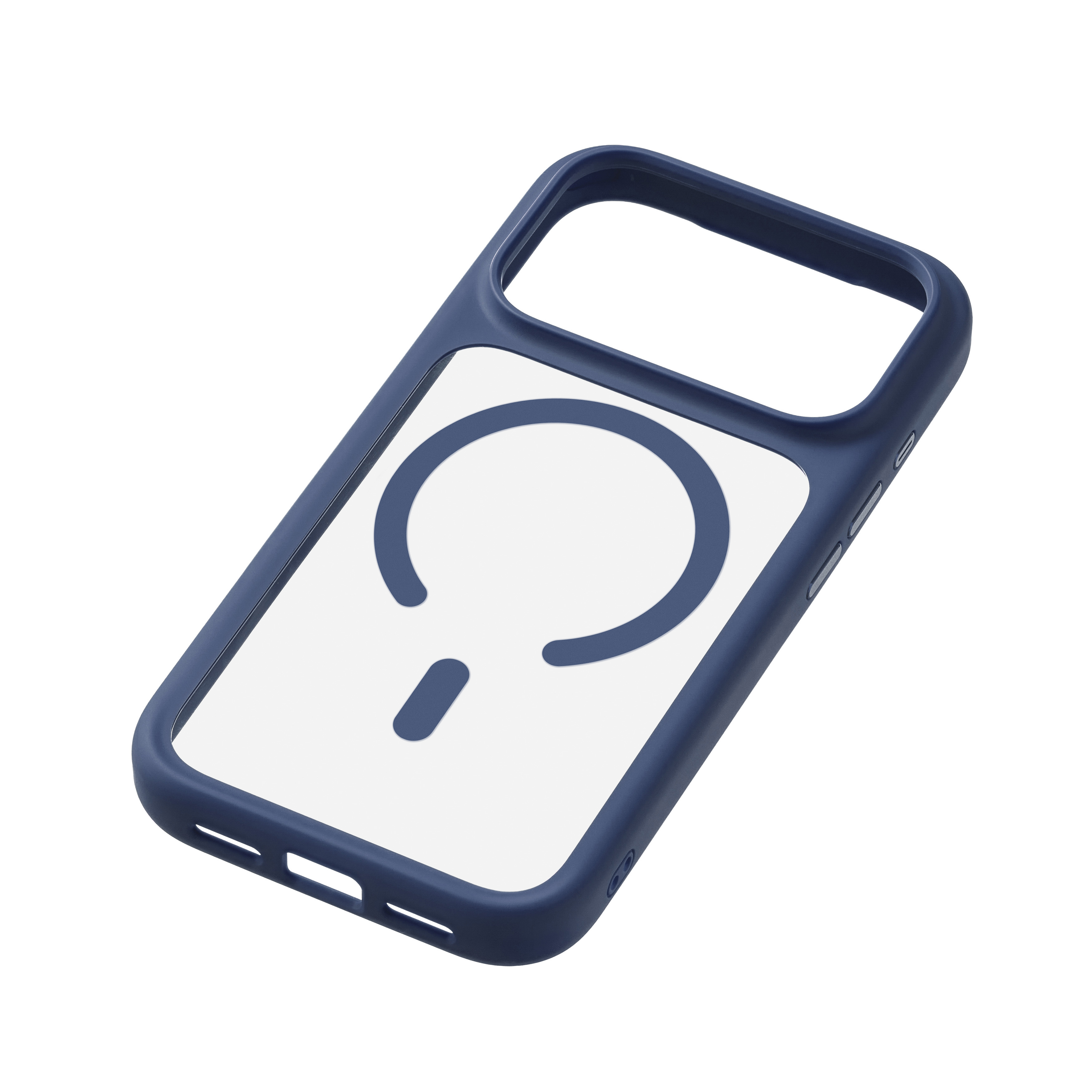 На фото изображено Чехол защитный uBear Shade Case для iPhone 17 Pro, MagSafe, синий