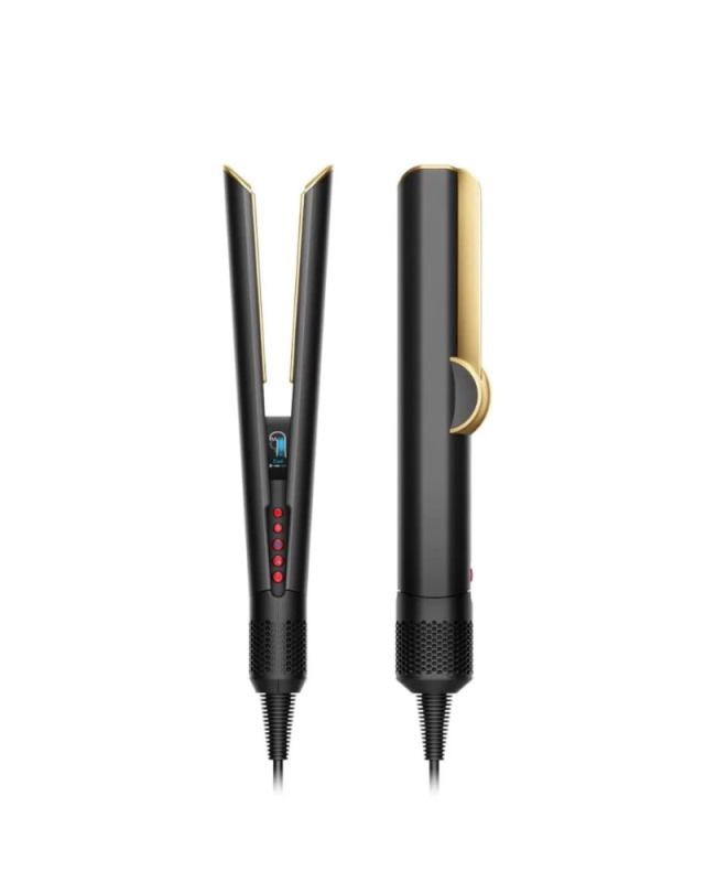 На фото изображено Выпрямитель Dyson Airstrait HT01, Black Onyx Gold