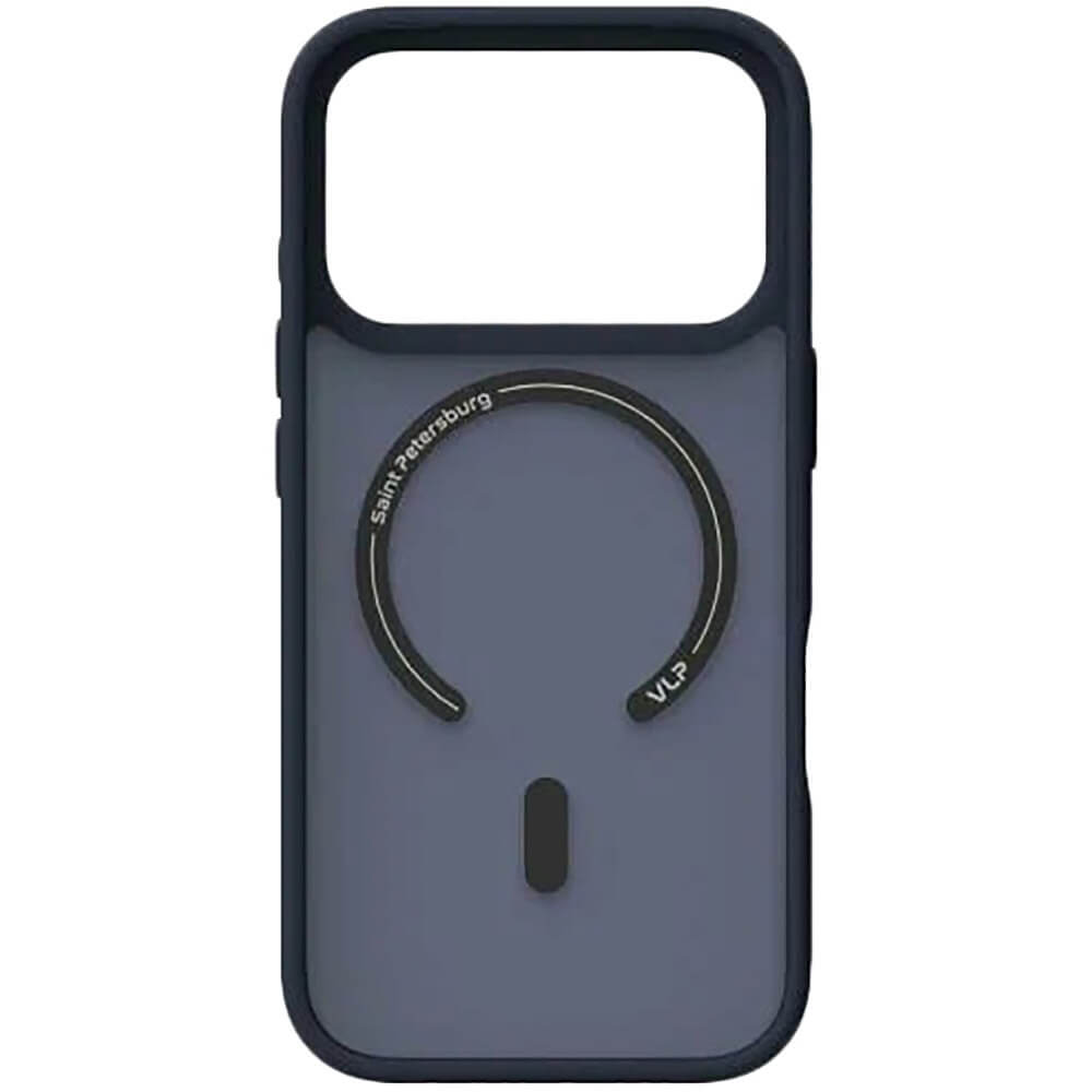 Фото Чехол защитный VLP LITE Bloom Case с MagSafe для iPhone 17 Pro, темно-синий На фото изображено Чехол защитный VLP LITE Bloom Case с MagSafe для iPhone 17 Pro, темно-синий