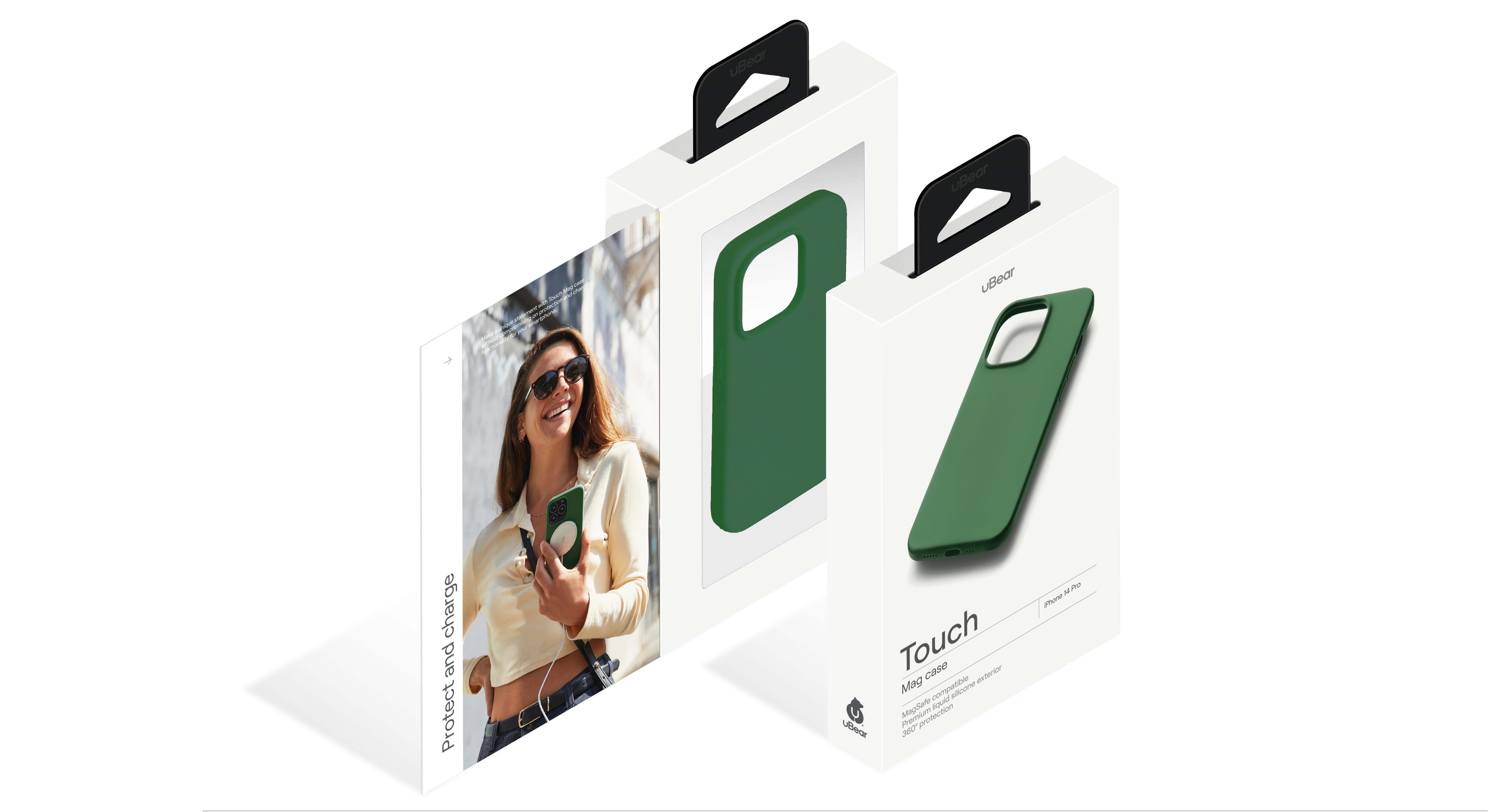 Чехол защитный uBear Touch Mag Case для iPhone 14 Pro, зелёный