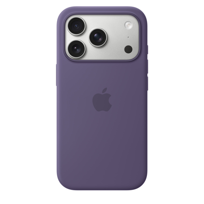 Фото Чехол защитный Apple Silicone Case with MagSafe для iPhone 17 Pro, фиолетовый На фото изображено Чехол защитный Apple Silicone Case with MagSafe для iPhone 17 Pro, фиолетовый