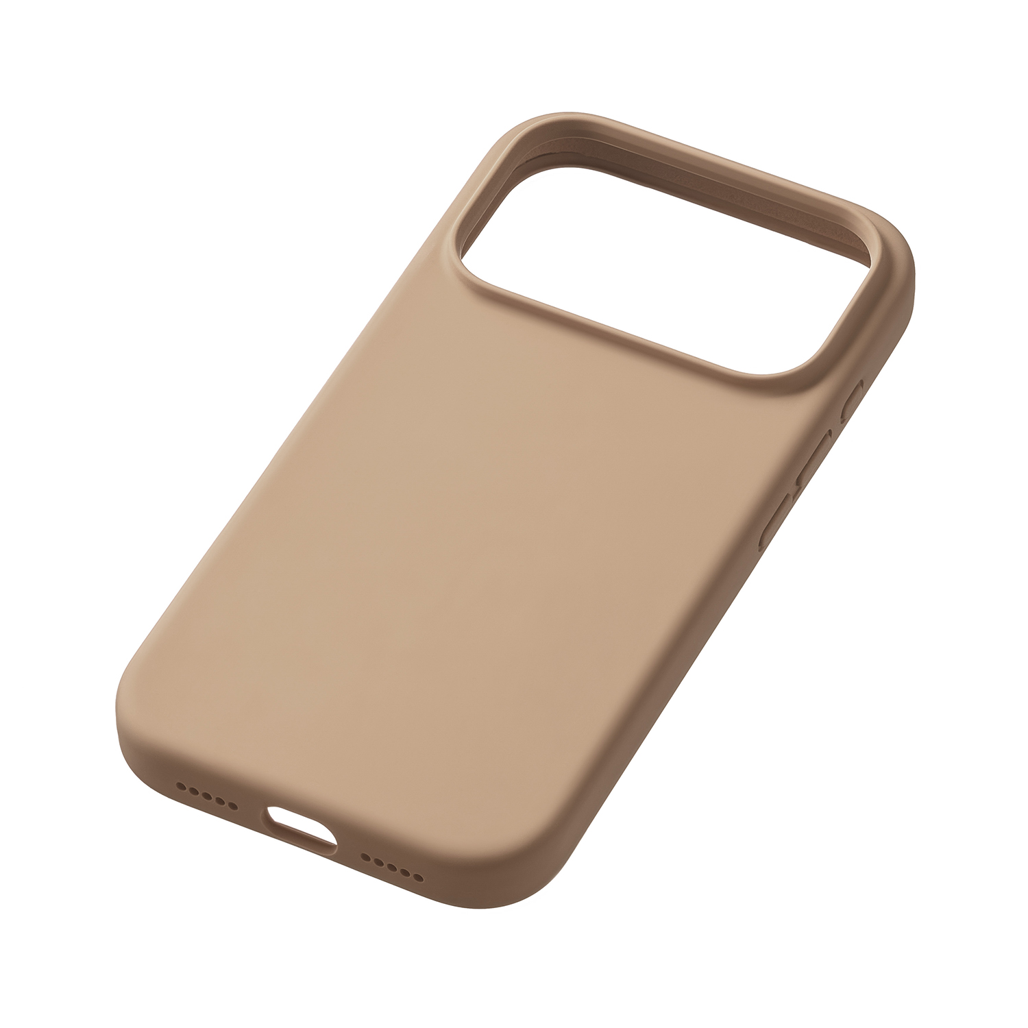 На фото изображено Чехол защитный uBear Touch Mag Case для iPhone 17 Pro, MagSafe, латте