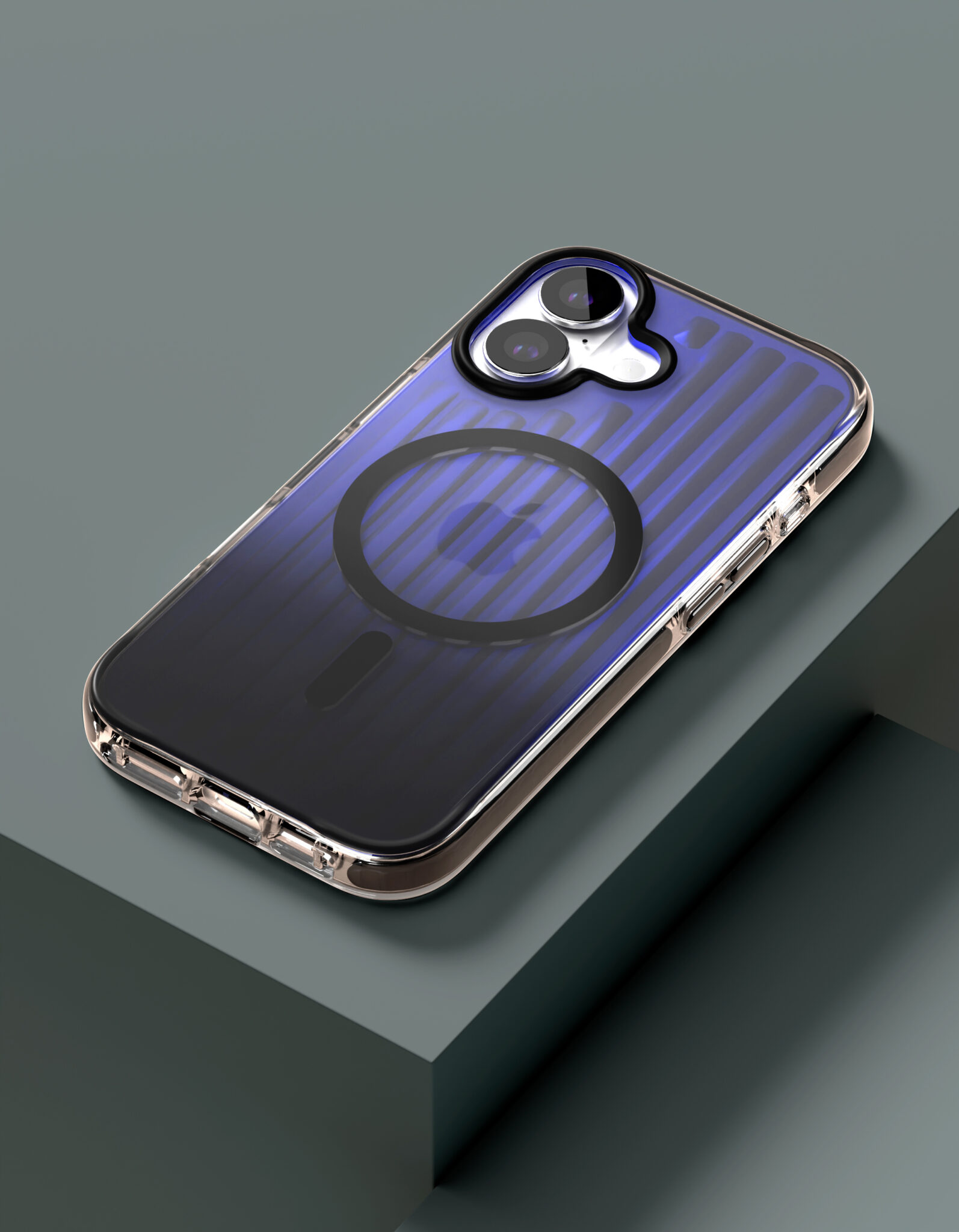 На фото изображено Чехол защитный VLP Pulse Case с MagSafe для iPhone 17, черный