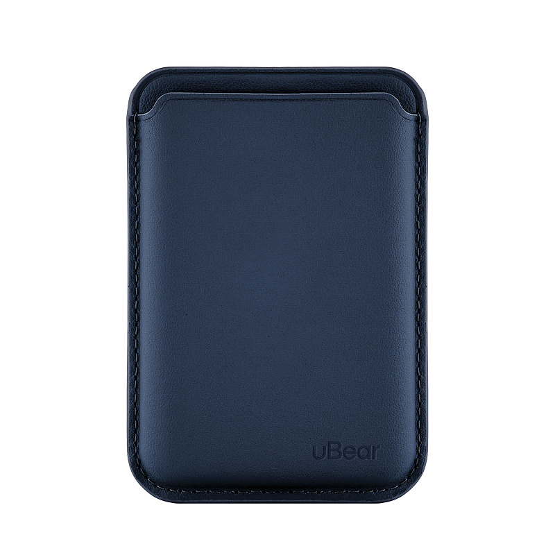Магнитный кардхолдер uBear Leather Shell, синий